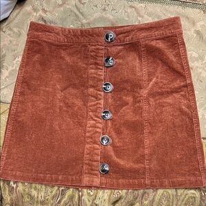 Wishlist Terracotta Corduroy Mini Skirt
